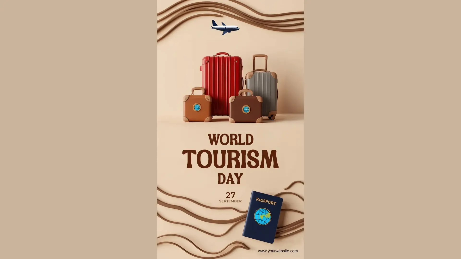 Travel Themed World Tourism Day PSD Instagram Story image